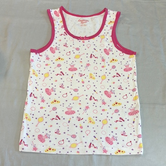 OshKosh B'gosh Pink and White Playful Tank Top - Picture 1 of 3